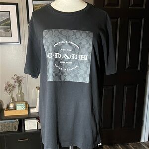 Coach Black Graphic Tee with Logo